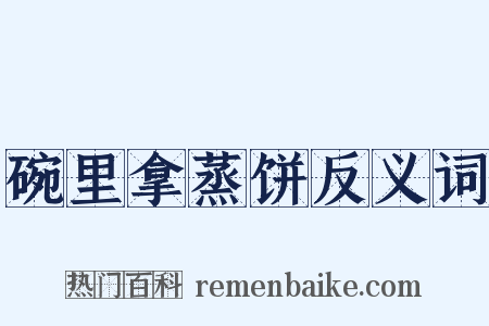 碗里拿蒸饼反义词是什么意思的图片